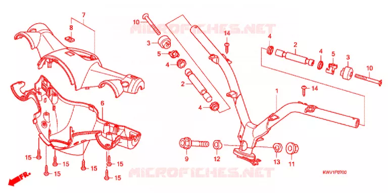 GUIDON - CARENAGE Honda MOTO 110 CUB 2016  C110B