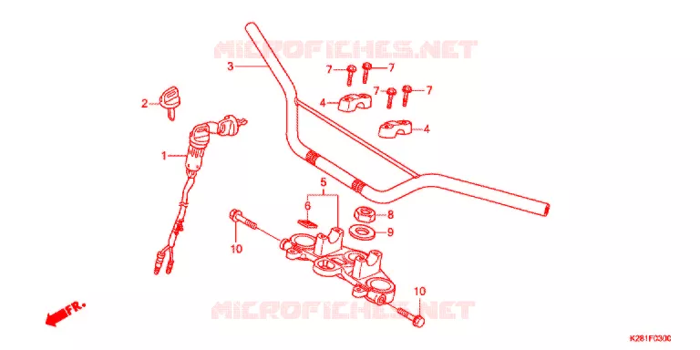 GUIDON Honda MOTO 125 CRF 2016  CRF125FBE