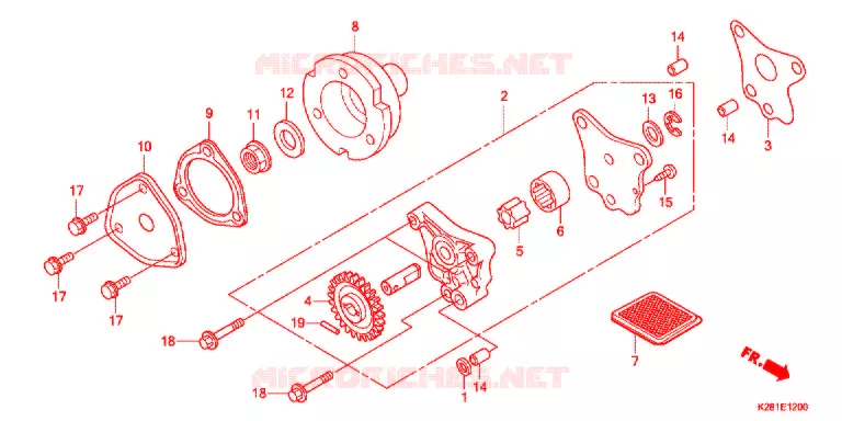 POMPE A HUILE Honda MOTO 125 CRF 2017  CRF125FBE