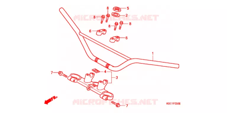 GUIDON - TE DE FOURCHE Honda MOTO 150 CRF 2007  CRF150RB7
