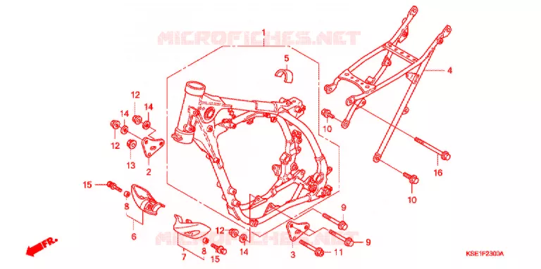 CADRE Honda MOTO 150 CRF 2008  CRF150RB8