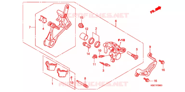 ETRIER DE FREIN ARRIERE Honda MOTO 150 CRF 2012  CRF150RC