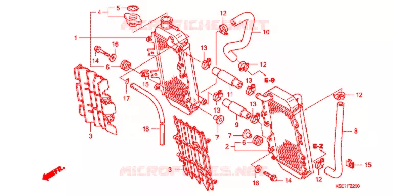 RADIATEUR Honda MOTO 150 CRF 2012  CRF150RC