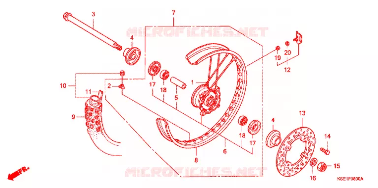 ROUE AVANT Honda MOTO 150 CRF 2012  CRF150RC