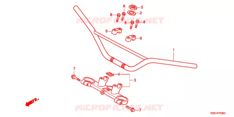 GUIDON - TE DE FOURCHE Honda MOTO 150 CRF 2016  CRF150RE