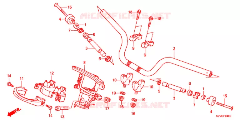 GUIDON Honda MOTO 110 CUB 2015  NBC110BNG