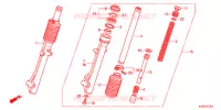 FOURCHE pour Honda SUPER CUB 110 MD スーパーカブ, TYPE Y1 de 2016