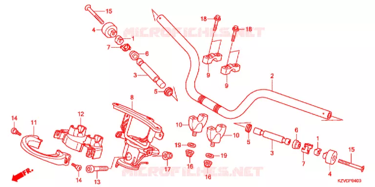 GUIDON Honda MOTO 110 CUB 2015  NBC110BNG_MD