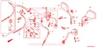 LEVIER DE GUIDON   CABLE   COMMODO pour Honda SUPER CUB 50 PRO -YA- de 2017
