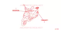 AUTOCOLLANTS pour Honda TACT 50      2J de 2015
