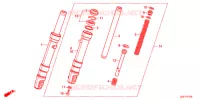 FOURCHE pour Honda TACT 50      2J de 2015