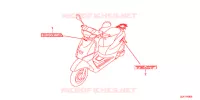 AUTOCOLLANTS pour Honda TACT 50 LOWER SEAT 2J de 2015