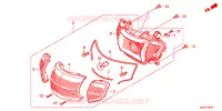 FEUX ARRIERE pour Honda TACT 50 LOWER SEAT 2J de 2015