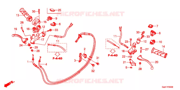 LEVIER DE GUIDON - COMMODO Honda SCOOTER 50 TACT 2015  NCY50F