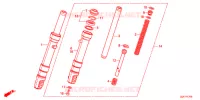 FOURCHE pour Honda TACT 50      J de 2015