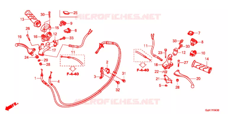 LEVIER DE GUIDON - COMMODO Honda SCOOTER 50 TACT 2015  NCY50F