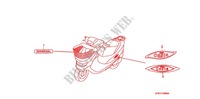 AUTOCOLLANTS pour Honda 50 DIO CESTA de 2012