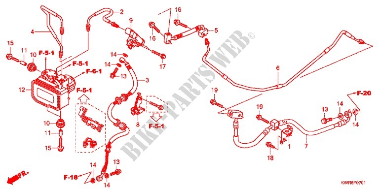 DURITE DE FREIN ARRIERE (SM250A) pour Honda FAZE 250 ABS de 2012