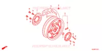 ROUE ARRIERE pour Honda FAZE 250 de 2012