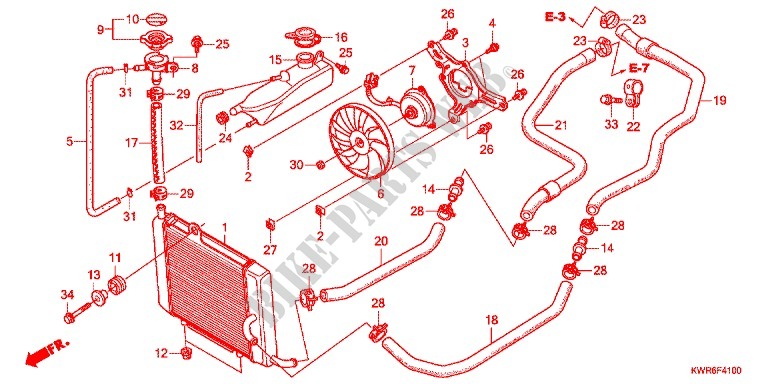 RADIATEUR pour Honda FAZE 250 de 2012