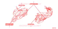 AUTOCOLLANTS pour Honda FAZE 250 TYPE S de 2016