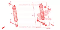 AMORTISSEUR ARRIERE pour Honda FOURTRAX 500 FOREMAN ES de 2011