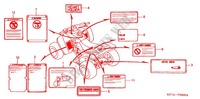 ETIQUETTE DE PRECAUTIONS pour Honda SPORTRAX TRX 90 de 2004