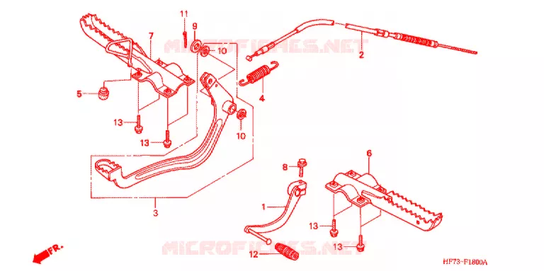 REPOSE PIED Honda ATV 90 FOURTRAX 2004  TRX904