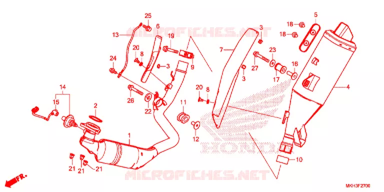 SILENCIEUX D'ECHAPPEMENT Honda MOTO 750 ADV 2017  ADV750H