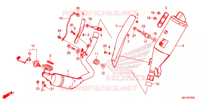 SILENCIEUX D'ECHAPPEMENT Honda MOTO 750 ADV 2017  ADV750LH