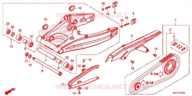 BRAS OSCILLANT Honda MOTO 650 CB 2017  CB650FH