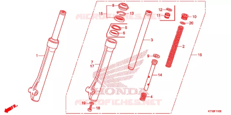 FOURCHE Honda MOTO 110 WAVE 2017  AFS110MCSH