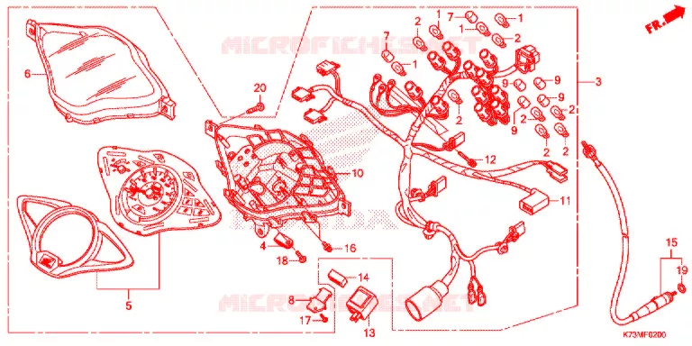 COMPTEUR Honda MOTO 125 WAVE 2017  AFS125MCSH