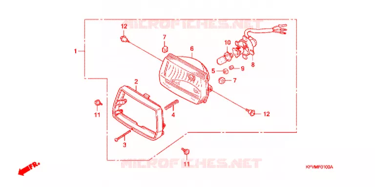 PHARE Honda MOTO 100 C100 2003  C1003_MA