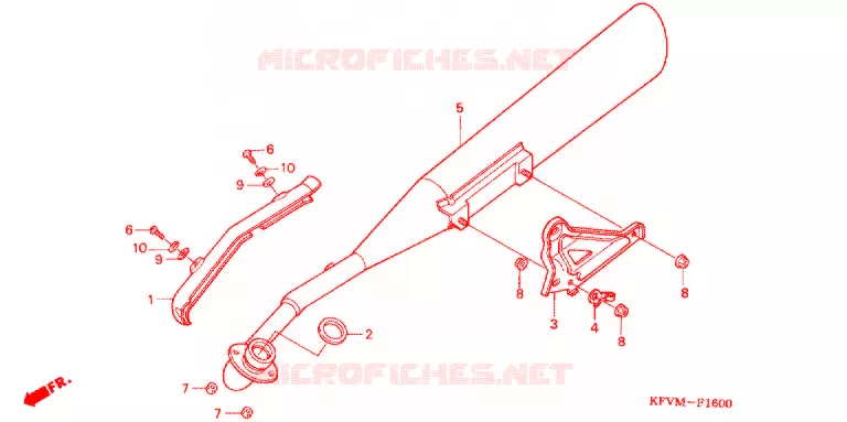 SILENCIEUX D'ECHAPPEMENT Honda MOTO 100 C100 2004  C1004_MA