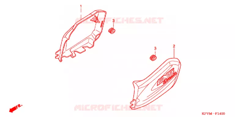 COUVERCLES LATERAUX Honda MOTO 100 C100 2013  C100D_MA