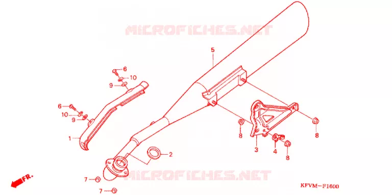 SILENCIEUX D'ECHAPPEMENT Honda MOTO 100 C100 2012  C100MD_MA
