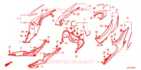 COUVERCLES LATERAUX   ARRIERES pour Honda CBR 250 RR ABS RED de 2017