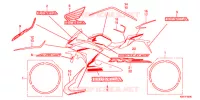 AUTOCOLLANTS (CBR250RR/RRA J) pour Honda CBR 250 RR SILVER de 2017