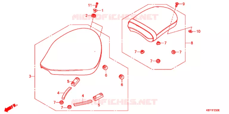 SELLE Honda MOTO 250 REBEL 2018  CMX250H