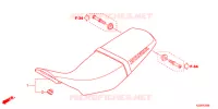 SELLE pour Honda CRF 250 LOWER RED de 2017