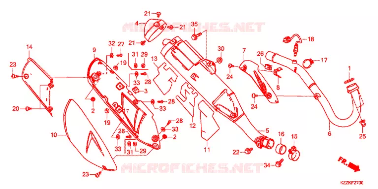 SILENCIEUX D'ECHAPPEMENT Honda MOTO 250 CRF 2017  CRF250LH