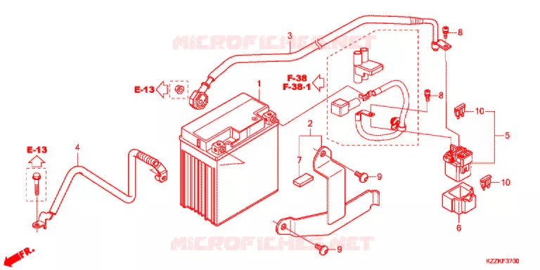 BATTERIE Honda MOTO 250 CRF 2017  CRF250MH