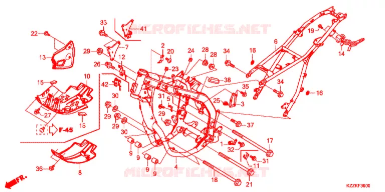 CADRE Honda MOTO 250 CRF 2018  CRF250MH
