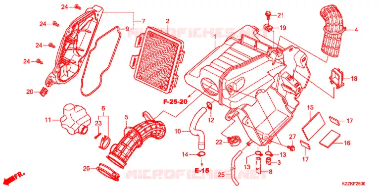 FILTRE A AIR Honda MOTO 250 CRF 2019  CRF250MH