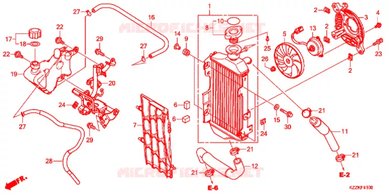 RADIATEUR Honda MOTO 250 CRF 2019  CRF250MH