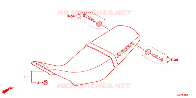 SELLE Honda MOTO 250 CRF 2018  CRF250MH