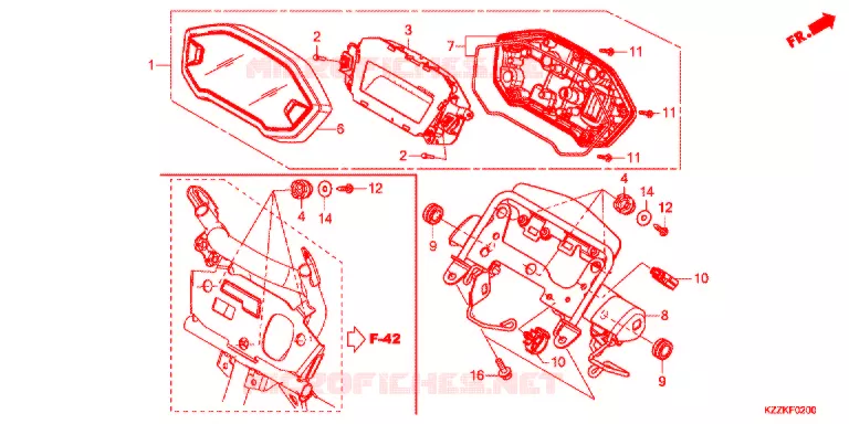 COMPTEUR Honda MOTO 250 CRF 2017  CRF250RLDH