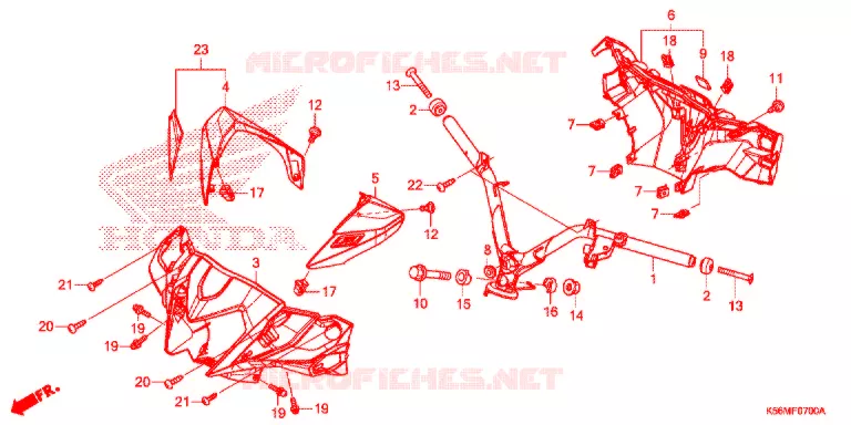 GUIDON - CARENAGE Honda MOTO 150 RS 2018  FS150FH