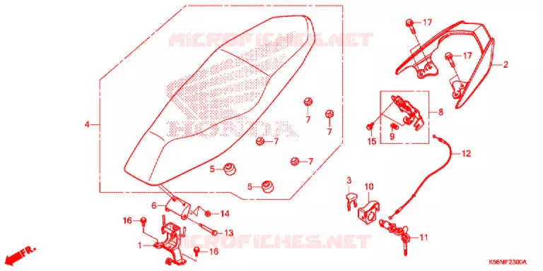 SELLE Honda MOTO 150 RS 2017  FS150FH